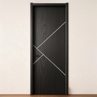 Porte intérieure moderne à rainures, âme en bois, isolation phonique, porte de chambre, taille personnalisée, portes intérieures durables pour la maison