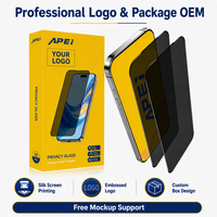 APEI Premium 28 °   Protection d'écran anti-espion pour iPhone 18 Pro Max/18 Duo, vente en gros, verre trempé antistatique ESD