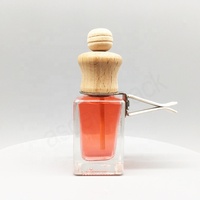 Bouteille de parfum de voiture en verre ronde de 7 ml, 8 ml, 10 ml, bouteille diffuseur vide à suspendre, bouteille de désodorisant de voiture carrée