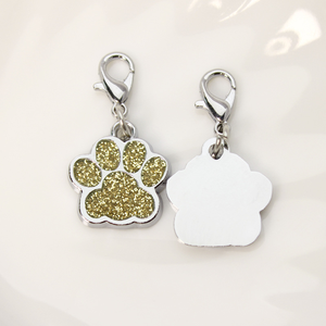 2025 Hot Phong cách thả thủy tinh sản xuất của New Pet Dog Tags 17*18 mét Dog Dấu Chân Mặt dây chuyền Pet ID tag Dog Tag - Product Image 3