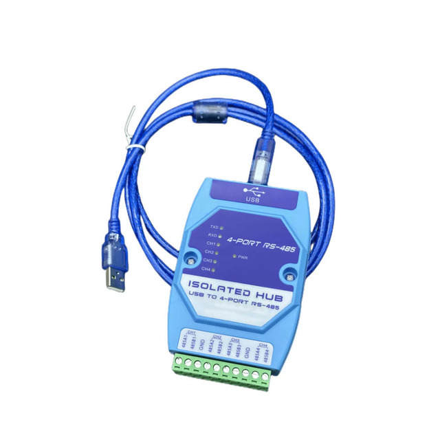 4 Ports Serial Hub USB to RS232/RS485/RS422 Adapter RS485 RS232 to USB Serial COM Port Converter RS485 Opto-Isolated Hub