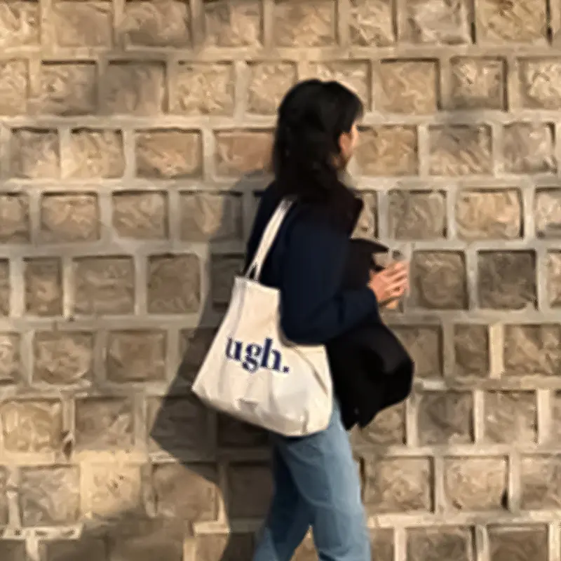 Borsa da Shopping in tela di cotone semplice riciclabile con stampa con Logo personalizzato