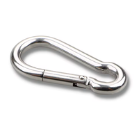Mousqueton à ressort en acier inoxydable de type gourde avec logo laser personnalisé pour accessoires de camping et de randonnée en extérieur