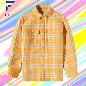 Veste de chemise en coton personnalisée Premium décontracté surdimensionné <span class=keywords><strong>Surchemise</strong></span> à carreaux Talbolt - Product Image 1