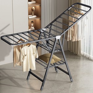 ราวตากผ้าแบบพับได้รูปตัว X สำหรับใช้ในบ้าน ห้องนอน ระเบียง - Product Image 1