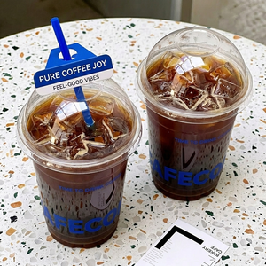 Disposable Eco-friendly <b>Plastic</b> Logo Printed Single Wall PET 12oz/16oz Bubble Tea Boba Coffee Cold <b>Drinks</b> <b>Cups</b> Lids Custom Sizes - Product Image 1