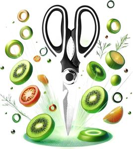 Grandes Ciseaux de Cuisine Multifonctionnels en Acier Inoxydable, Ciseaux à Os de Poisson et de Poulet, Outil Ergonomique pour Barbecue, Outil de Cuisine Tranchant - Product Image 3