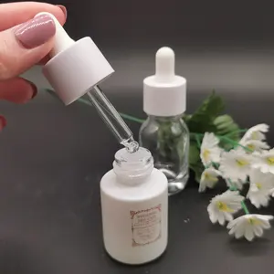 Marmoleado contenedor cosmético embalaje transparente botella y tarro para el embalaje cosmético botella de vidrio