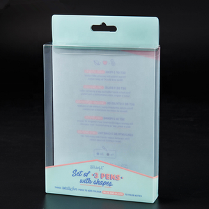 Foldable hard plastic box for storage packaging printing pvc box with hanging holes custom