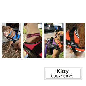 สายรัดหน้าอก K9 1 ชิ้น พร้อมแถบเวลโคร ปรับขนาดได้ สติ๊กเกอร์ตัวอักษรแบบกำหนดเอง สายรัดหน้าอกแบบปรับได้ สายรัดแบบมีแถบเวลโคร พิมพ์ลาย - Product Image 5