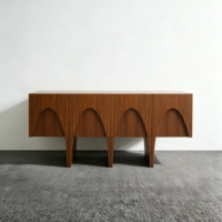 Meuble de rangement en bois massif sur mesure, style arche, vente en gros d'usine, console vintage pour villa, salon, hôtel, achat pour projets