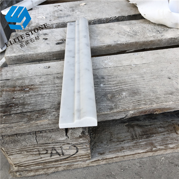 Italy Marble Bianco Cararra Chair Rail For Home Decoration Polished Cararra White Marble Chair Rail Liner Moulding Buy High Quality Chair Rail Wall Molding White Bianco Carrara Marble Moulding White Marble Chair Trim