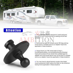 Adaptateur d'attelage <span class=keywords><strong>à</strong></span> boule pour remorque <span class=keywords><strong>à</strong></span> cinquième roue AMBITION, 2-5/16'' Kingpin vers récepteur de remorquage, adapté aux remorques <span class=keywords><strong>à</strong></span> cinquième roue, 30 000 lb - Product Image 4