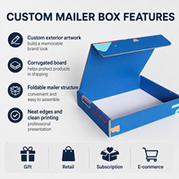 Boîte d'expédition en carton ondulé personnalisée, gain de place, options de taille flexibles, structure robuste et approvisionnement en gros pour les boutiques en ligne