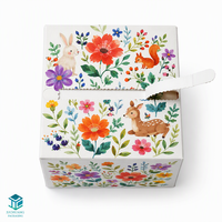 Boîte cadeau en papier personnalisée, écologique, avec impression couleur, couvercle rabattable et fond auto-verrouillant, pour vente en gros