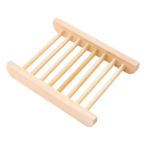Portable dish soap holder Custom Logo mini Eco soap dish wooden soap tray For Bath Shower Plate Bathroom