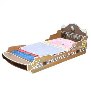 Симпатичный пиратский дизайн деревянные детские кровати для 140*70 см матрас нижнее белье с рисунком из мультфильма трусы односпальная кровать для мальчиков старше 3 лет
