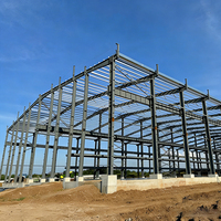 Structure d'entrepôt en acier I-Beam sur mesure pour usage industriel, surface galvanisée à chaud, durée de vie de 50 ans, charge de vent de 150 km/h