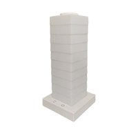 Lampe de table rechargeable style pierres empilées en ABS, 4 niveaux, lumière nocturne RVB colorée, contrôle tactile, idéale pour bar et chevet – Meilleure vente