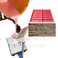 RTV2 Ornement en silicone liquide blanc Moule à carreaux 3D Moule en pierre artificielle Caoutchouc de silicone Faire brique Moule à glissement en pierre