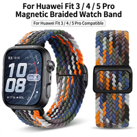 Bracelet de montre en nylon tissé confortable, souple et réglable de 22 mm pour Huawei Fit 3 4 5 Ultra, boucle extensible légère, sport, vente en gros