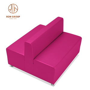 Prix d'usine, prix bas, mobilier moderne pour discothèque, restaurant, bar, <span class=keywords><strong>salon</strong></span>, banc double face rose, canapé en cuir PU, sièges de banquette - Product Image 1