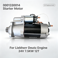 Alternateur de haute qualité neuf 0001330014 24V 7.5KW 12 dents pour machines de construction lourdes Liebherr, remplacement moteur 100% compatible
