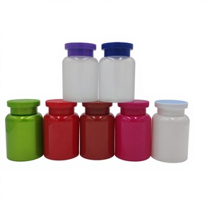 Botella de PET Engrosada de 150ml para Medicamentos, Vitamina E, Tapa Grande, Negra y Roja, Botella Vacía, Fabricante en Stock - Product Image 2