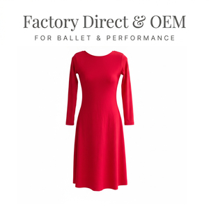 Women's Adult Red Long Sleeve Lyrical <b>Dance</b> <b>Dress</b> Stretchy Jersey Open Back Split Skirt Contemporary Ballet Costume Stage Solo - Product Image 2