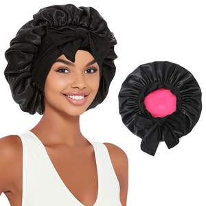 Gorro de Dormir Personalizado de Doble Capa para Mujer, Gorro de Seda Suave para el Cabello con Lazo Largo - Product Image 1