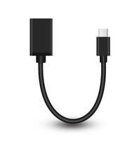 Cable Adaptador OTG USB 2.0 Tipo-C Macho a Hembra con Conductor de Cobre Puro y Revestimiento de PVC para Teléfono Móvil y Computadora