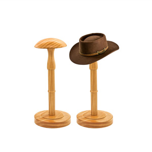 Wooden <b>Hat</b> Rack Solid Wood Round <b>Standing</b> <b>Hat</b> Holder For Entryway Coat And Cap Display 33x15x85cm Natural Color - Product Image 5