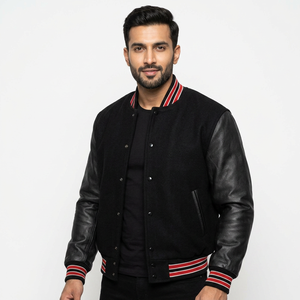 Chaquetas Varsity de Lana para Invierno, Estilo Urbano, Personalizadas, de Alta Calidad, Secado Rápido, OEM, Venta al Por Mayor para Hombre - Product Image 1