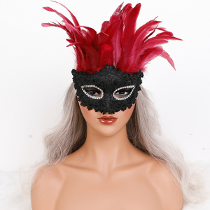 หน้ากากขนนกปรับได้สำหรับงานแต่งงานงานปาร์ตี้เจ้าสาวสำหรับผู้ใหญ่ทุกเพศ - Product Image 5