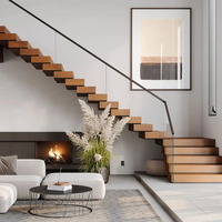 Escalier en spirale traditionnel flottant ACE pour toute la maison, moderne et personnalisé, en métal/bois/verre, fabriqué en Chine, Guangdong