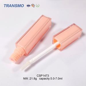 Flacon carré vide pour brillant à lèvres de 5-7 ml, tube en plastique pour gloss à lèvres en gros avec bouchons - Product Image 4