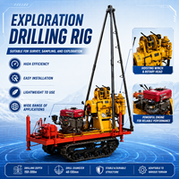 Foreuse sur chenilles portable Feiyang FY-70 70m à moteur diesel, vente directe usine - Compacte, diamètre de forage 60-200mm, 300KG, 220V, eau