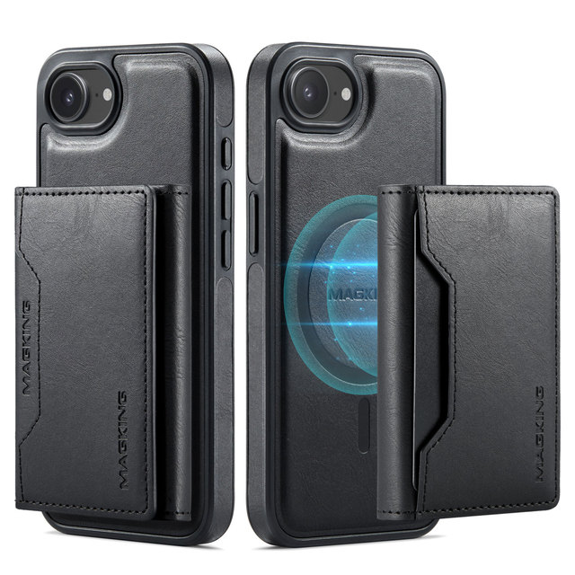 DG Ming Credit Detachable Card case Shockproof 2 in 1 Leather Wallet Bag Magnetic Phone case Cover for iPhone 16 15 14 13 12 11