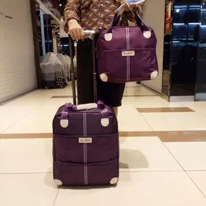 Conjunto de bolsas de viagem, conjunto de malas de viagem baratas com rodas e saco de rolar, à prova d' água, para bagagem, carrinho