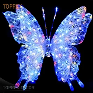 Professional Waterproof Ip65 7 Color Sync Smart Remote Control Garden Wedding Decoration Butterfly Light