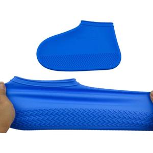 Couvre-chaussures de pluie en silicone réutilisables imperméables, antidérapants, coupe-vent, légers, pliables, lavables, protection extérieure pour femmes et hommes - Product Image 5