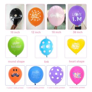 Fournitures de fête de célébration, décoration, besoins de décoration, ballon en latex de 12 pouces, impression personnalisée de logo, ballon globos en vrac pour <span class=keywords><strong>anniversaire</strong></span> - Product Image 4