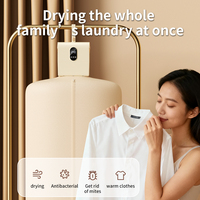 Séchoir à linge portable pour jours de pluie et d'humidité, contrôle de la minuterie réglable de 30 à 240 minutes, solution de lavage portable