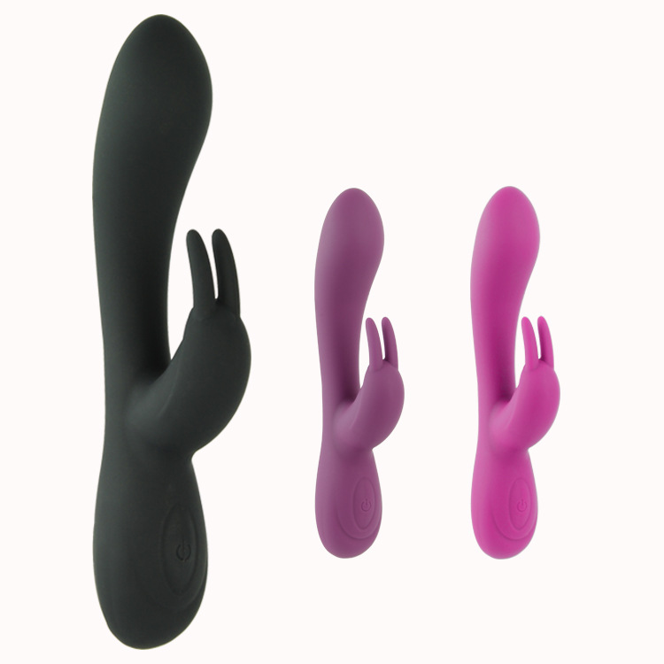 Women Sex Toy 8 Speed USB Rechargeable Double Vibrating Dildo Rabbit  Vibrator G Spot