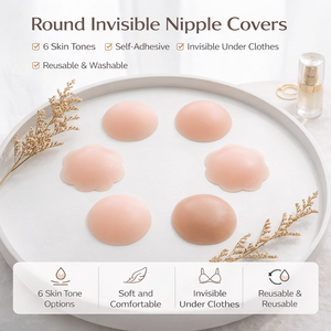 Venta al por mayor de fábrica: Cubrepezones de silicona sin costuras Xinrui para mujer, reutilizables, tipo pétalo, para sujetador sin espalda, pegatinas de pecho sexys - Product Image 1