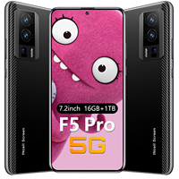 Smartphone Global Version F5 Pro 7.2 Inci Ponsel 4G Layar HD Android 13 Murah SD8 Gen 2 16GB+1TB Ponsel Seluler LTE Bands