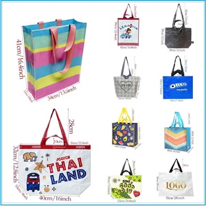 Sac fourre-tout personnalisé en PP tissé à double poignée avec logo sur mesure, poignées durables en sangle PP réutilisables, OEM/ODM disponible - Product Image 5