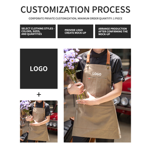 Grembiule da Lavoro in Denim 100% Cotone Lavabile Senza Maniche per Ristoranti, Caffetterie, Fiorai, Pasticcerie - Personalizzabile per Uomo e Donna - Product Image 6
