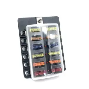 12 Circuit Blade Fuse Protect Standard ATO ATC Block Holder 12 Way Fuse Box for Auto Car Truck Boat