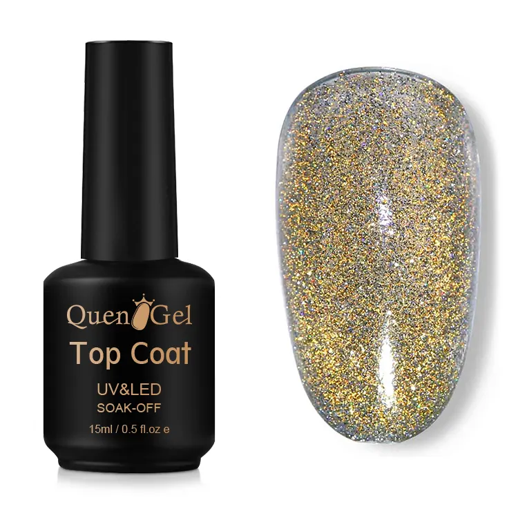 2023 nuovo arrivo professionale OEM Diamond Cat Eye Top Gel No Wipe Top Coat